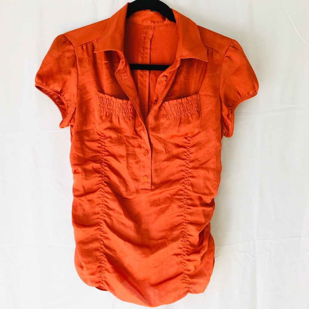 Micheal Micheal Kors Silk Orange Retro Blouse
